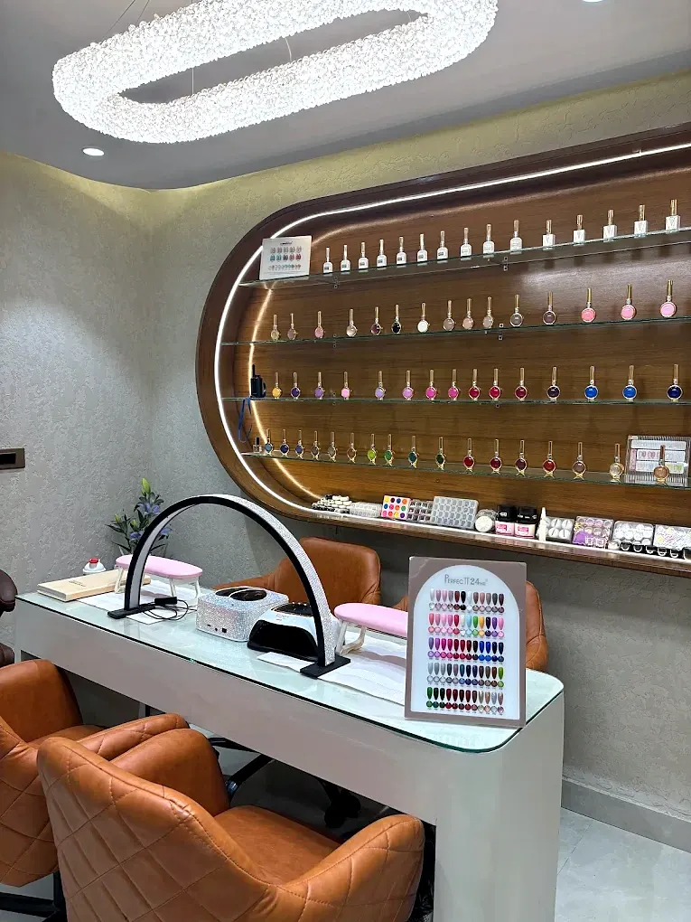 Interior view of Essentia Salon’s styling area