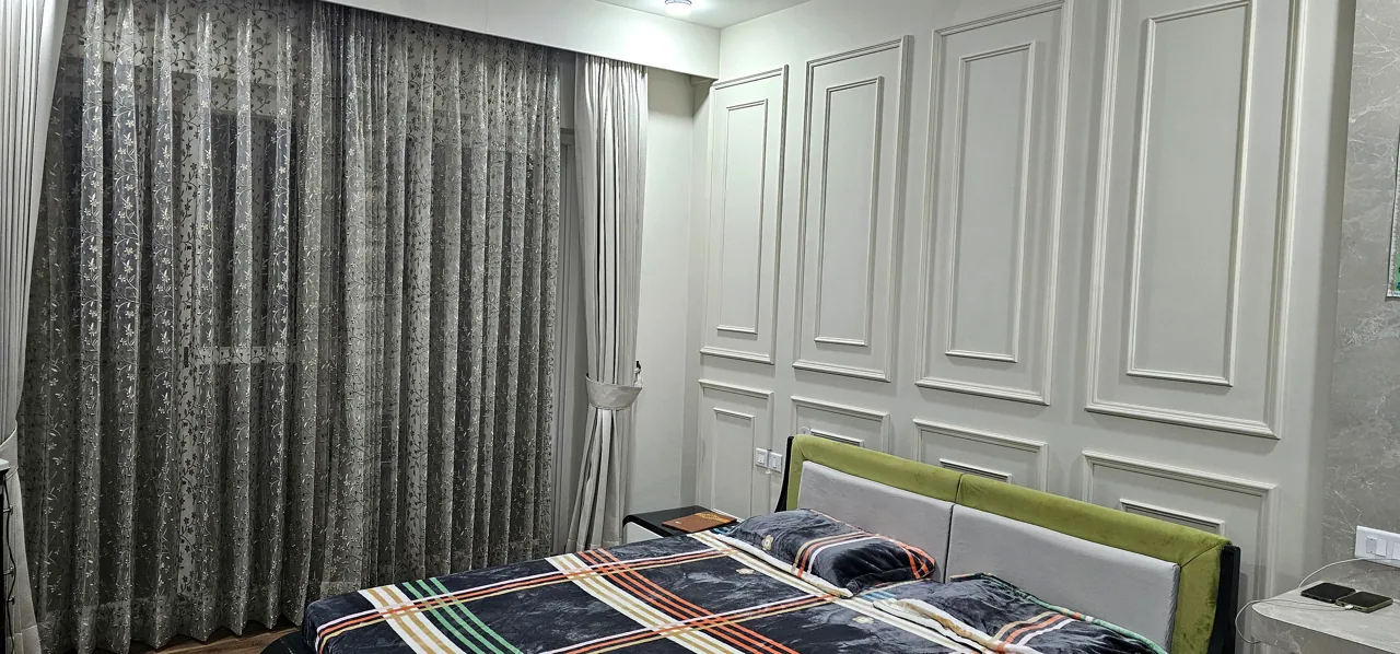 Bedroom view showing the bed and surrounding interior